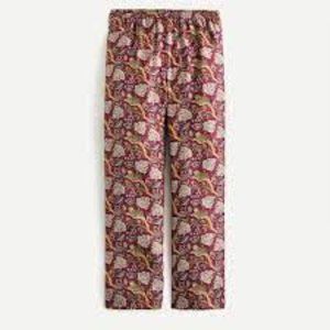 NWT Pull-on silk twill pant in jungle cat print